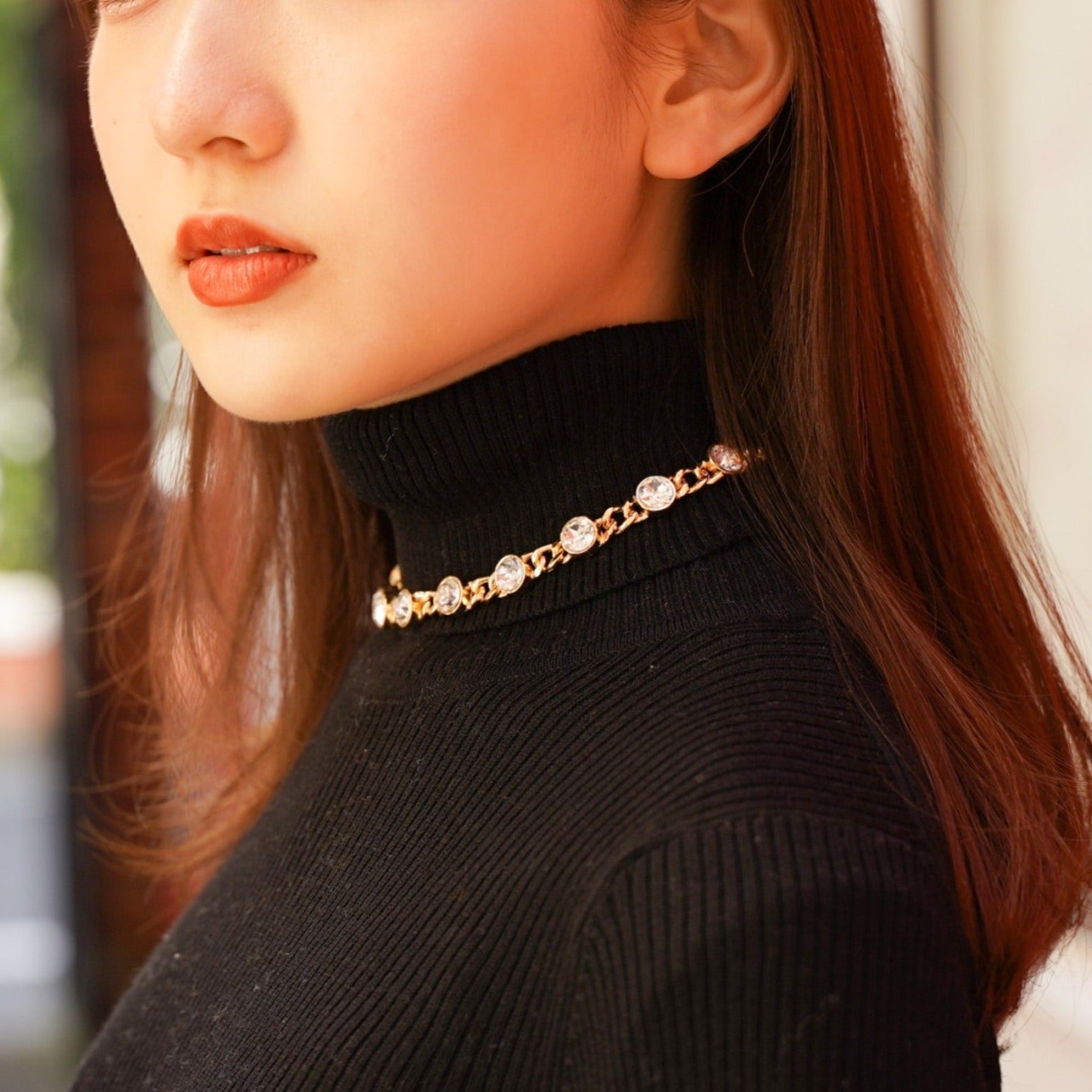 Chacott社 豪華 ストーン装飾 スタンドダードドレス チョーカー 腕輪 楽天市場】即納☆ ストーンチョーカー KS-GD019-3120 アクセサリー