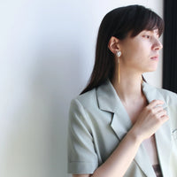 ジュエルロングタッセルピアス/イヤリング (クリスタル） – niita