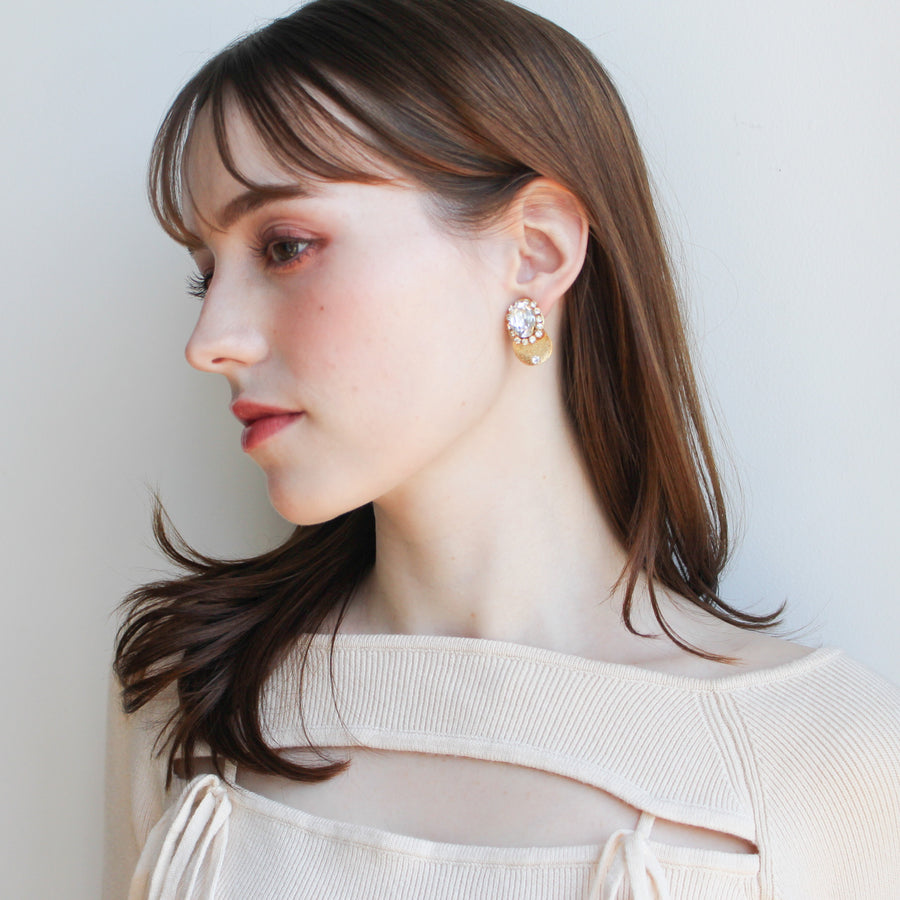 バロックジュエルピアス/イヤリング (ゴールド)