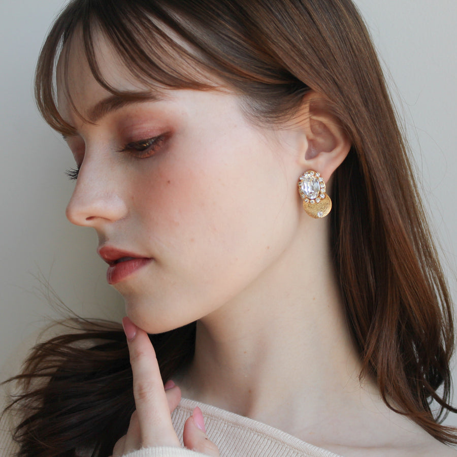 バロックジュエルピアス/イヤリング (ゴールド)