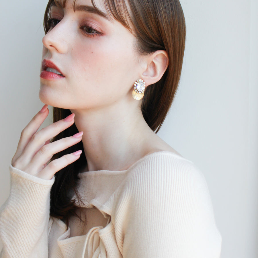 バロックジュエルピアス/イヤリング (ゴールド)