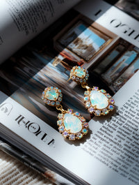 デンドライトオパール&ピノライト2点おまとめ＊ピアスorイヤリング デンドライトオパール&ピノライト2点おまとめ＊ピアスorイヤリング